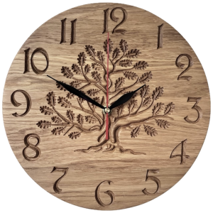 Zegar drewniany Drzewo Dąb/Szczęścia-30CM