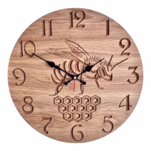 Zegar dębowy pszczoła 40cm