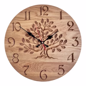 Zegar drewniany Drzewo Dąb/Szczęścia - 40CM