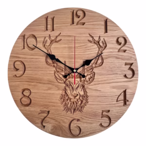 Zegar drewniany Jeleń 40 cm