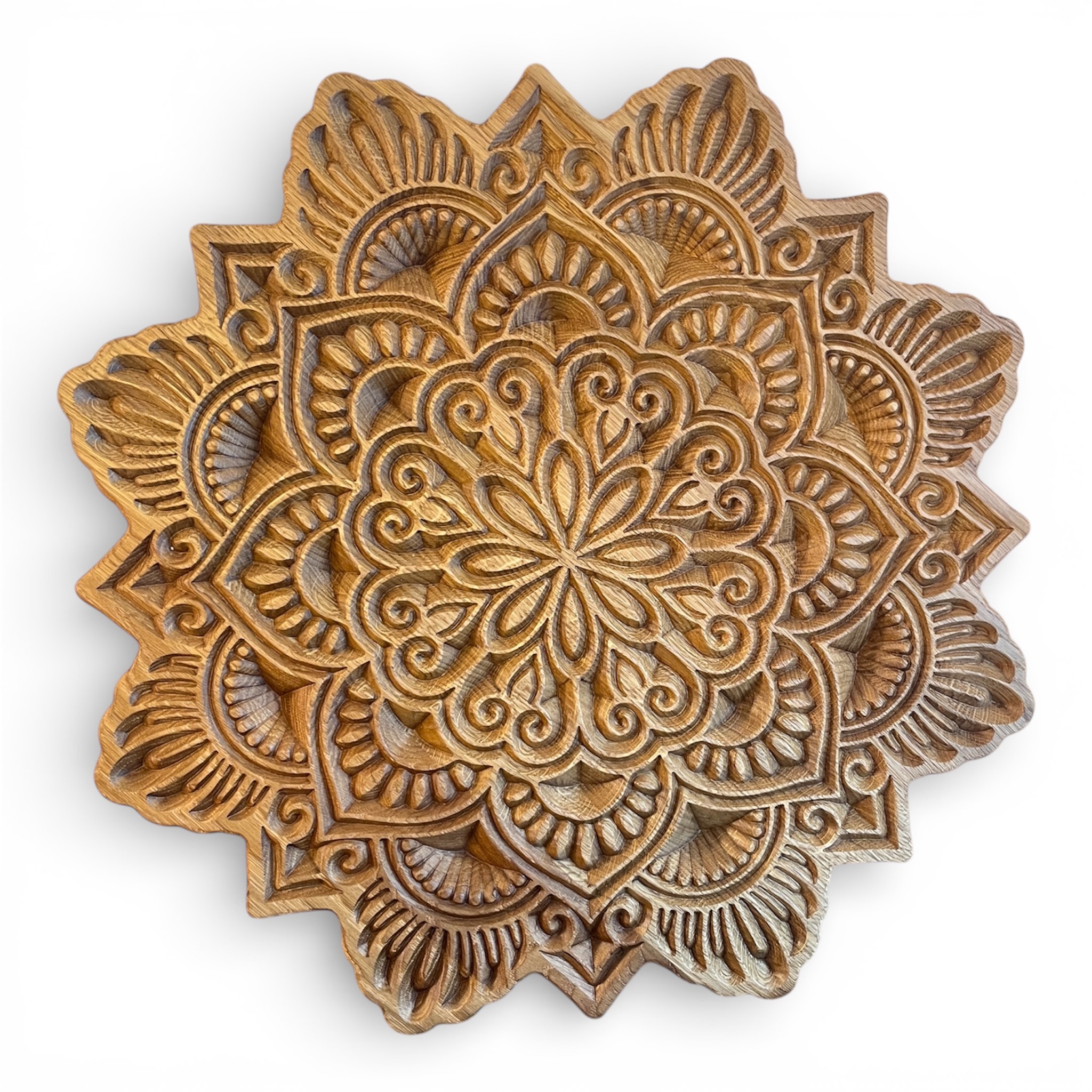 Płaskorzeźba dębowa Mandala 63cm